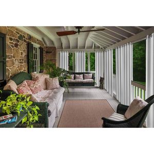 Tende da Esterno Grigie 50x120 Pollici Impermeabili Resistenti ai Raggi UV con Perforazioni Superiori e Inferiori Protezione Solare Efficace per Patio - Product Image 3