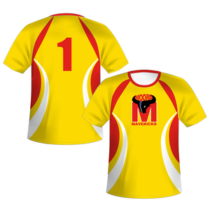Chemise décontractée sportive à manches courtes col en V pour homme, blanc et bordeaux, imprimée par sublimation, séchage rapide, 100% polyester - Product Image 2