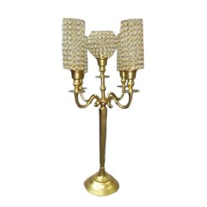 New Design Crystal Iron Wedding Golden Candle Holder Church Offices Decor <b>Candlestick</b> Best Price Manufacturers 2023 - Product Image 1