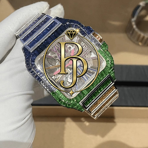 นาฬิกา BRIVA JEWELS รุ่น BJ005 ระบบไขลานอัตโนมัติ ดีไซน์โครงกระดูก ประดับเพชรโมอิสซาไนต์ ตัวเรือนสแตนเลสสตีล สำหรับผู้ชาย ขนาด 41 มม. หน้าปัดอนาล็อก โชว์กลไก - Product Image 6