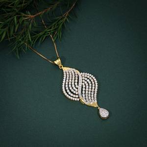 Collier pendentif de luxe en or massif 18 carats avec diamants naturels taille brillant rond certifiés IGI pour femme, idéal pour mariage et soirées - Product Image 1