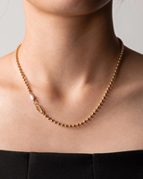 Collier unisexe en or jaune 14 carats avec diamant de laboratoire en forme de poire certifié IGI couleur D 0,50 ct VVS, chaîne à billes perlée, pour usage quotidien