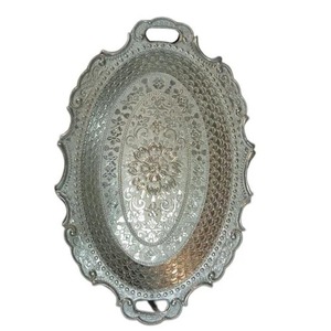 Plateau de service rectangulaire en métal doré, prix d'usine, pour la restauration, les hôtels, les restaurants et l'usage domestique - Product Image 1