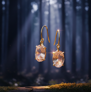 Elegantes Pendientes Colgantes Ovalados de Hidroplata Rosa en Plata de Ley 925 con Baño de Oro de 18K, para Bodas, Fiestas, Regalo de Aniversario - Product Image 3