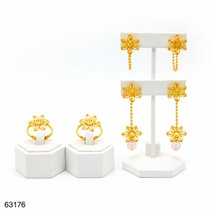 MOLL JEWELLERS - Juego de Anillos de Compromiso de Lujo con Circonitas Chapadas en Oro de 24K, Modernos y Elegantes, para Mujer, para Bodas, Fiestas y Aniversarios, Certificados - Product Image 6