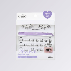 Extensions de cils colorées Ollio, pack mixte sans colle, extensions de cils pointus UV - Product Image 3