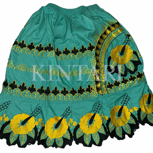 Jupe en mousseline brodée tropicale hawaïenne personnalisée pour femme, motif floral en coton, coupe trapèze, taille élastique, tenue de plage estivale, vente en gros, OEM - Product Image 4