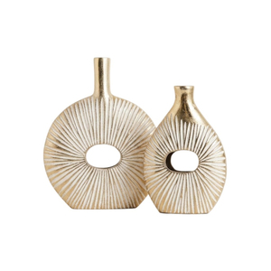 Florero Moderno Personalizado Plateado, Florero de Aluminio Pulido con Recubrimiento de Níquel y Patrón de Hojas en Relieve, en Oferta - Product Image 3
