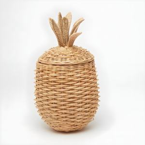 Contenedores organizadores de ratán con forma de fruta, cesta de almacenamiento tejida a mano, organizador para la sala de juegos de niños pequeños - Product Image 6