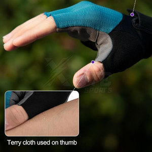 Guantes de ciclismo transpirables con tela suave y flexible para un ajuste cómodo en las manos y agarre mejorado para entrenamiento de larga distancia - Product Image 4