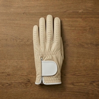 Sarung Tangan Golf Kulit Cabretta OEM untuk Tangan Kiri, Dapat Dilepas, Dilengkapi Penanda Bola, Bernapas, Cengkeraman Lembut, Logo Kustom, Label Pribadi