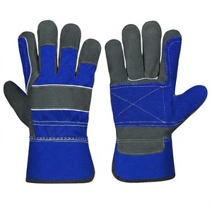 Guantes de cuero de alta visibilidad con puntas antideslizantes, guantes de seguridad antiestáticos e ignífugos, sin látex, para uso general. - Product Image 4
