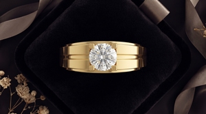 Lab Grown Solitaire Engagement <b>Ring</b> | 14KT Yellow Gold | IGI Certified | Cut 4-Prong Wedding Party <b>Rings</b> | Anniversary Gift <b>Men</b> - Product Image 3