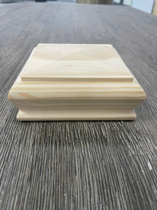 Custom Design Solid Red Oak Pyramid Newel <b>Post</b> <b>Caps</b> (95mm)-High Quality Eco-Friendly Durable FSC Certified Staircase Solid Wood - Product Image 3