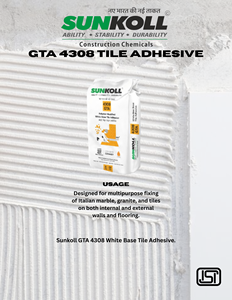กาวติดกระเบื้องอะคริลิคโพลิเมอร์โมดิฟายด์แบบสองส่วนผสม รุ่น GTA 4308 ชนิดผง ใช้กับกระเบื้องหินอ่อน หินแกรนิต และกระจก - Product Image 3