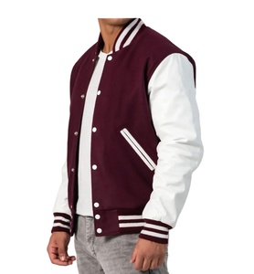 เสื้อแจ็คเก็ตวาร์ซิตี้ขนสัตว์สำหรับผู้ชาย ดีไซน์ปักลาย สไตล์สตรีท ใส่สบาย ระบายอากาศได้ดี เหมาะสำหรับฤดูหนาว มีหลายขนาดและสีให้เลือกแบบ OEM - Product Image 3