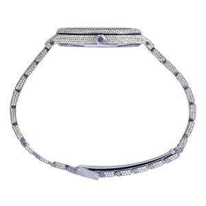 Reloj de Lujo de Edición Limitada con Movimiento de Cuarzo y Moissanita, Acero Inoxidable, Estilo Diamante, Cristal Revestido, 20 mm, para Legacy - Product Image 3