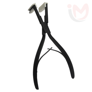 Pince à extensions de cheveux en acier inoxydable, outil professionnel de salon IMANS ENTERPRISES IE-HX-0167 - Product Image 4