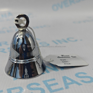 Cloche suspendue élégante en laiton finition argentée, moderne et écologique, pour la décoration murale ou de porte, idéale pour le yoga, la méditation ou comme cadeau. - Product Image 4