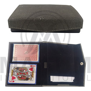 Étui en cuir personnalisé pour cartes à jouer, double jeu de cartes de poker, à prix avantageux - Product Image 5