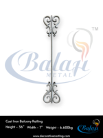 Grille de fenêtre moderne en fonte robuste, clôture de sécurité pour balcon, portail de jardin, décoration de portail de jardin, finition hautement polie, Rus...