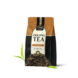 ชาอู่หลงคั่ว รสชาติเข้มข้น คุณภาพสูง บรรจุภัณฑ์ชาแบบถุง 200 กรัม  รับผลิตบรรจุภัณฑ์ชาตามสั่ง ราคาขายส่ง - Product Image 1