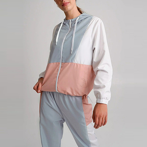 Conjunto de 2 Piezas para Mujer, con Capucha, Corte Regular, Transpirable, de Spandex/Algodón, Shorts, Impermeable, Secado Rápido, para Invierno - Product Image 1