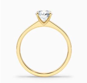 Cut Moissanite Wedding Engagement <b>Ring</b> 925 Sterling <b>Silver</b> Rhodium Plated Dainty <b>Solitaire</b> Promise <b>Ring</b> Elegant Jewelry - Product Image 5