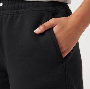 Mini-short décontracté taille haute extensible en coton éponge avec cordon de serrage et poches - Product Image 4
