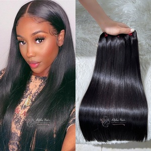 Extensiones de cabello de donante Remy recto de hueso espejo suave súper brillante pelucas de encaje Full HD sin pegamento cutícula alineada lista para venta al por mayor - Product Image 4