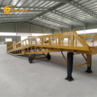 Rampe mobile pour chariot élévateur Naltako 15 tonnes, longueur 16 m, plateforme extra large de 2,2 m, hauteur de levage maximale de 1,9 m pour camions lourds à garde au sol élevée