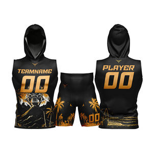 Ensemble d'uniformes de football américain 7v7 personnalisés pour adultes, imprimés par sublimation, respirants, 100 % polyester, couleurs et tailles variées, y compris grandes tailles, vêtements de sport - Product Image 4