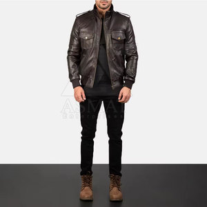 Custom Design Leather <b>Jacket</b> Solid Color Men Leather <b>Jacket</b> Streetwear Men Leather <b>Jacket</b> - Product Image 2