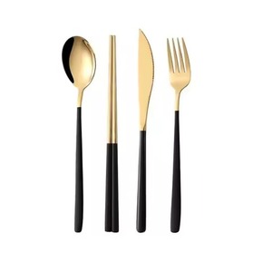 Juego de cubiertos de metal con acabado clásico, cuchara y tenedor de acero inoxidable para la industria hotelera - Product Image 1