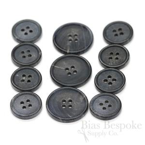 Botones de Costura Hechos a Mano de Cuerno de Búfalo de Alta Calidad, Redondos, con 4 Agujeros, Estilo Animal, Duraderos, para Ropa, Camisas y Trajes, Negros - Product Image 2