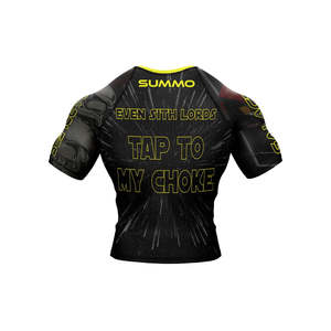 High Quality Unisex Sublimation Printed Breathable Quick Dry 180g Rash Guard Short <b>Sleeve</b> Compression Fit for for BJJ MMA - Product Image 6
