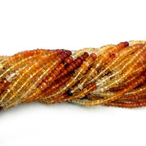 Perles d'opale de feu mexicaine naturelle 3,5-4 mm, opale véritable, perles facettées rondes, pierres précieuses d'opale, brin de 16 pouces pour la création de bijoux - Product Image 6