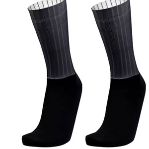 High Grade Anti-Slip <b>Silicone</b> Grip White Line Design Bicycle & Running Performance <b>Socks</b> Comfortable & Durable Made In Pakistan - Product Image 1