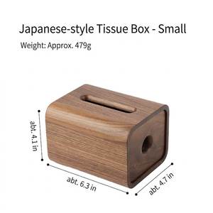 Custom Black Walnut Wood <b>Paper</b> <b>Tissue</b> Box Antique Art-Style Wooden Storage Wabi Sabi Car Home Decoration Fairy Gift Display UO - Product Image 2