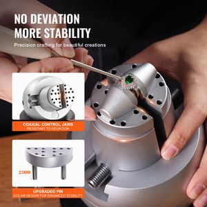 Morsa a sfera da 5 pollici con rotazione a 360 gradi, strumento per incisione e incastonatura con 35 accessori, morsa per incisione gioielli - Product Image 4