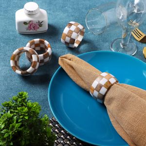 Ensemble de 12 anneaux de serviette rustiques faits à la main en époxy et bois pour la décoration de table, mariage, Pâques, accessoires modernes style ferme - Product Image 4