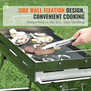 Piastra Rettangolare Antiaderente in Acciaio Inossidabile Pretrattato da 23,5x16 Pollici con Doppio Bruciatore per Fornello, Ideale per Uso Domestico in Cucina - Product Image 6