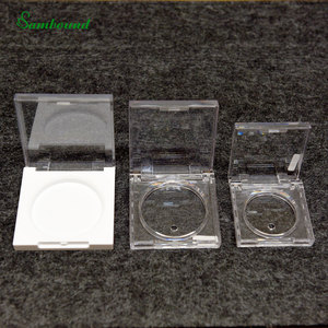 Wholesale Custom Eco-Friendly Black PET <b>Plastic</b> Blush <b>Container</b> Single Pan Highlighter Boxes Transparent 5G Cosmetics Storage - Product Image 1