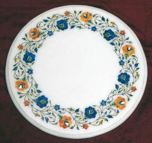 Última Novedad: Tablero de Mesa Redondo de Mármol Blanco de la Mejor Calidad para Decoración del Hogar y Uso como Mesa de Comedor, Venta al Por Mayor al Precio Más Bajo - Product Image 4