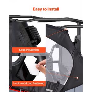 Porte Superiori per Cabina Can Am Maverick X3 MAX 4 Posti 2017-2024, Antivento Morbide con Cerniera Migliorata, Compatibili con i Modelli 2024 - Product Image 5
