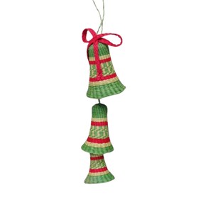 Wholesale Hanging Bell <b>Garland</b> Water Hyacinth <b>Decorate</b> <b>Christmas</b> Ornament Handmade Woven Supply - Product Image 3