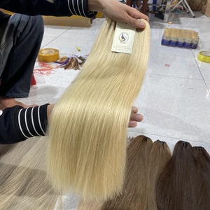 Tissage en lot brésilien à Double trame, Extensions de cheveux naturels vierges, lisses, blonds, non traités - Product Image 2