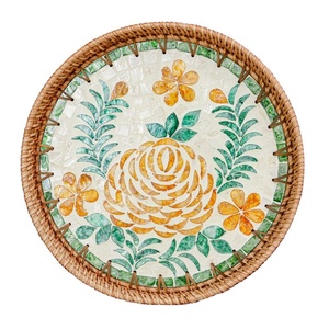 Handmade Mother of Pearl Inlay Tray Elegant Touch for <b>Home</b> <b>Decor</b> for Baptism or Bar Mitzvah - Product Image 1