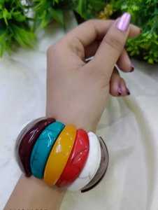 Bracelet jonc en résine colorée MN Exports, bijou fantaisie épais et tendance, style unisexe, cadeau islamique - Product Image 3