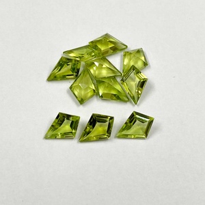 Peridoto natural de 8x12 mm, forma de cometa, corte facetado, piedras preciosas sueltas, certificado IGI, peridoto semiprecioso para joyería. - Product Image 1